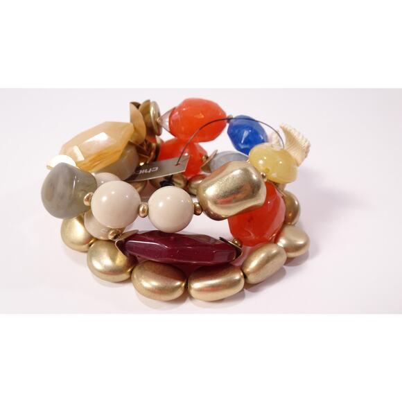 Chico's Women's Multi Color Gemstone Austyn Stretch Bracelet NWT 39 - Picture 7 of 12